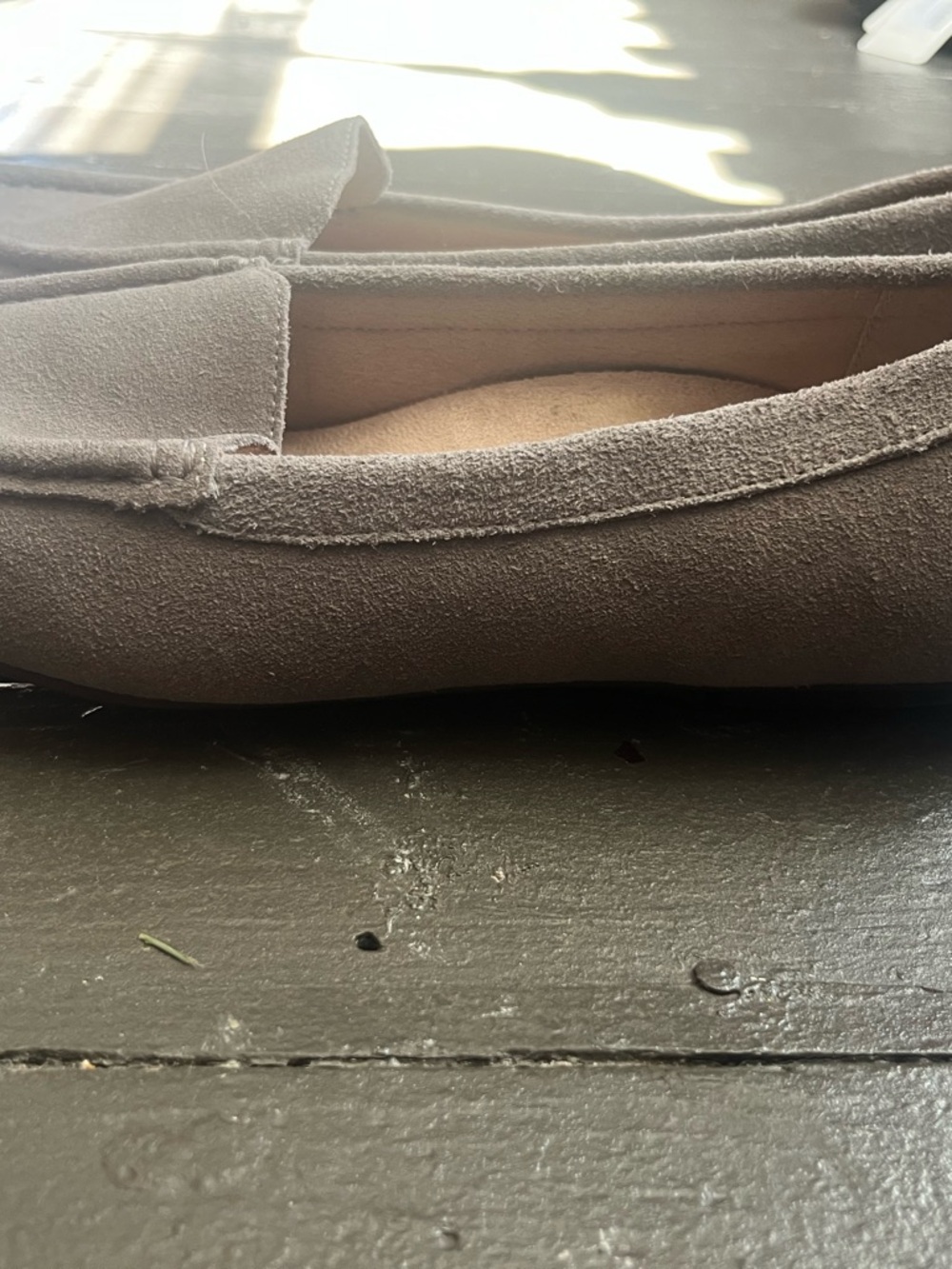 Vionic Debbie Gray Suede Slip-On Loafers - Picture 3 of 5